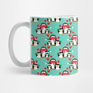 Christmas Penguin Pattern Mug